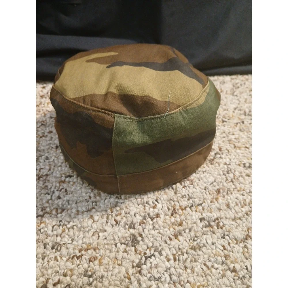 Vintage‎ Woodland Camo Field Hat Cap Camouflage Fitted Size 7 3/8 Atlas Headwear